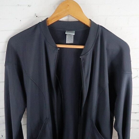 CHAMPION DARK GREY LONG SLEEVE PERFORMANCE JACKET WOMENS SIZE SMALL - Picture 8 of 9